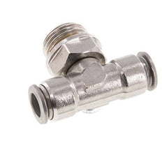10mm x G1/2'' Inline T-Stück Steckverschraubung mit Außengewinde Edelstahl FKM FDA drehbar