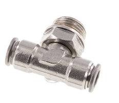 10mm x G1/2'' Inline T-Stück Steckverschraubung mit Außengewinde Edelstahl FKM FDA drehbar