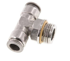 10mm x G1/2'' Inline T-Stück Steckverschraubung mit Außengewinde Edelstahl FKM FDA drehbar
