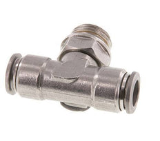 12mm x G1/2'' Inline T-Stück Steckverschraubung mit Außengewinde Edelstahl FKM FDA drehbar