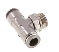 12mm x G1/2'' Inline T-Stück Steckverschraubung mit Außengewinde Edelstahl FKM FDA drehbar