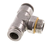 12mm x G1/2'' Inline T-Stück Steckverschraubung mit Außengewinde Edelstahl FKM FDA drehbar