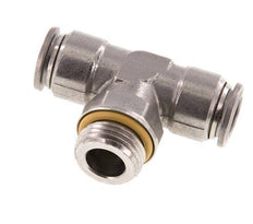 12mm x G1/2'' Inline T-Stück Steckverschraubung mit Außengewinde Edelstahl FKM FDA drehbar