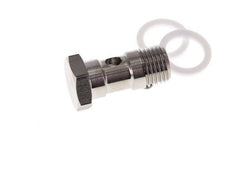 1-Wege-Edelstahl-Hohlschraube mit G1/4''-Außengewinde PTFE L42mm