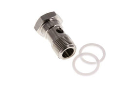 1-Wege-Edelstahl-Hohlschraube mit G3/8''-Außengewinde PTFE L26mm