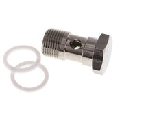 1-Wege-Edelstahl-Hohlschraube mit G3/8''-Außengewinde PTFE L26mm