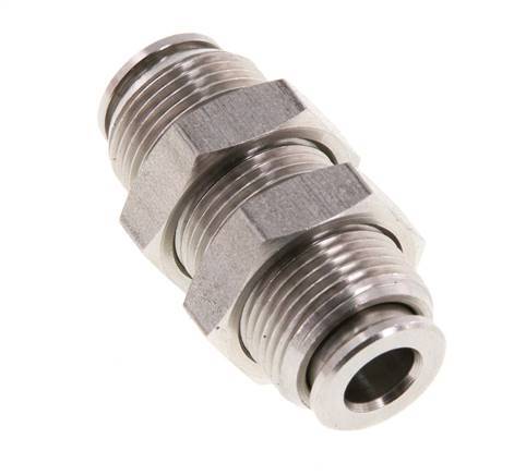 6mm Steckverschraubung Edelstahl FKM Bulkhead