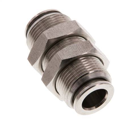 8mm Push-in Fitting Stainless Steel FKM Bulkhead