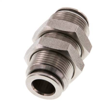 8mm Steckverschraubung Edelstahl FKM Bulkhead