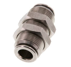 8mm Steckverschraubung Edelstahl FKM Bulkhead