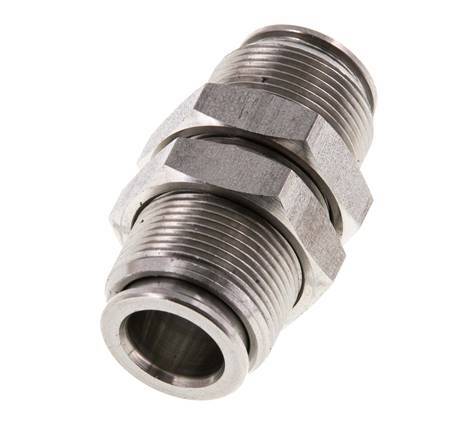 10mm Steckverschraubung Edelstahl FKM Bulkhead