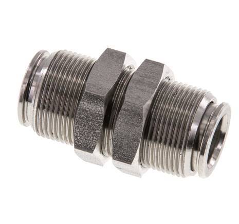 10mm Steckverschraubung Edelstahl FKM Bulkhead