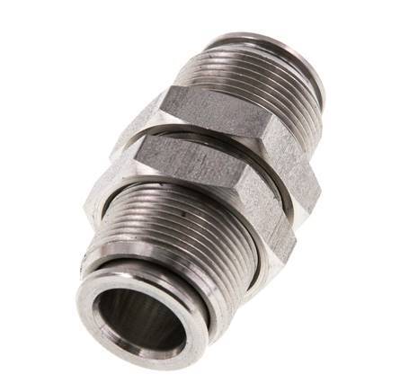 10mm Steckverschraubung Edelstahl FKM Bulkhead