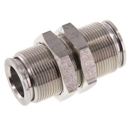 12mm Steckverschraubung Edelstahl FKM Bulkhead