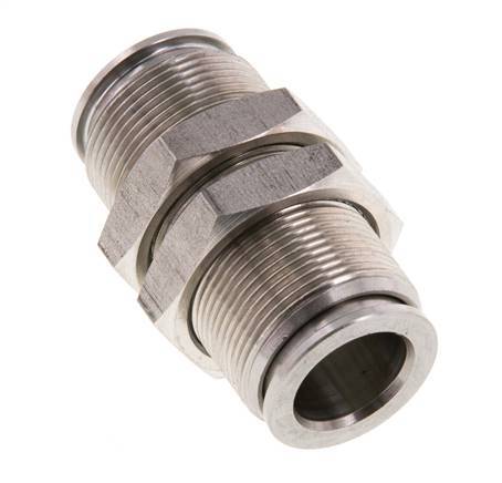 12mm Steckverschraubung Edelstahl FKM Bulkhead