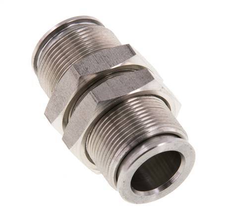 12mm Steckverschraubung Edelstahl FKM Bulkhead