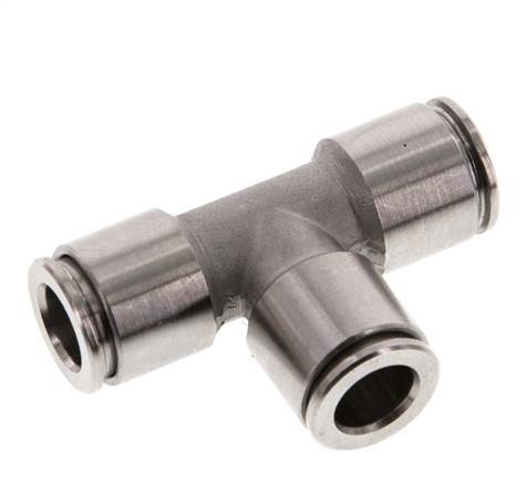 8mm T-Stück Steckverschraubung Edelstahl FKM