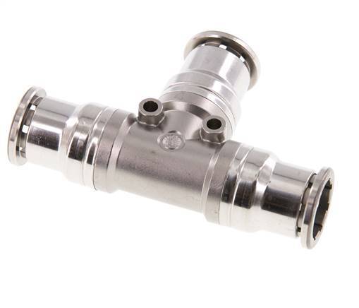 16mm T-Stück Steckverschraubung Edelstahl FKM