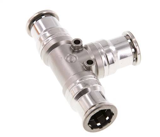 16mm T-Stück Steckverschraubung Edelstahl FKM