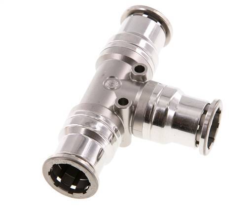 16mm T-Stück Steckverschraubung Edelstahl FKM