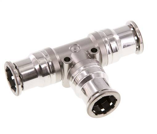 16mm T-Stück Steckverschraubung Edelstahl FKM