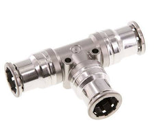 16mm T-Stück Steckverschraubung Edelstahl FKM