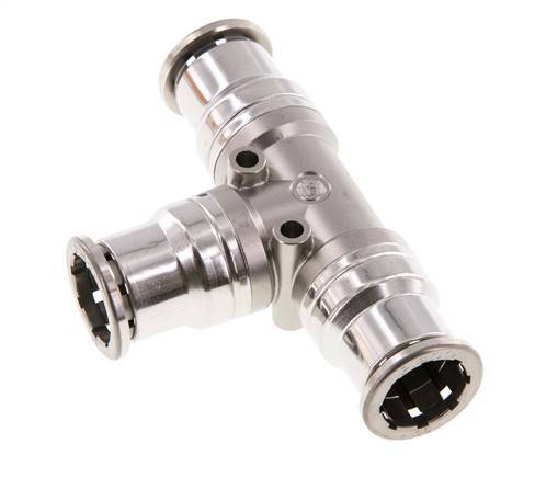 16mm T-Stück Steckverschraubung Edelstahl FKM