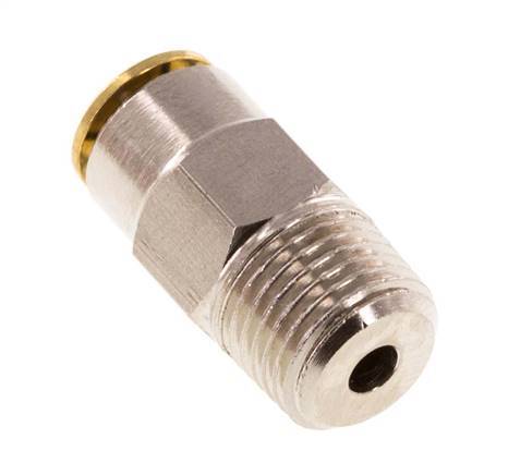 4mm x R1/8'' Steckverschraubung mit Außengewinde Messing NBRHochdruck [2 Stück]