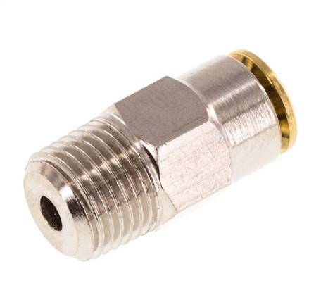 4mm x R1/8'' Steckverschraubung mit Außengewinde Messing NBRHochdruck [2 Stück]