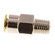 4mm x M 8 x 1 (konisch) Steckverschraubung mit Außengewinde Messing NBRHochdruck [2 Stück]