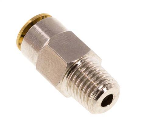 4mm x M 8 x 1 (konisch) Steckverschraubung mit Außengewinde Messing NBRHochdruck [2 Stück]