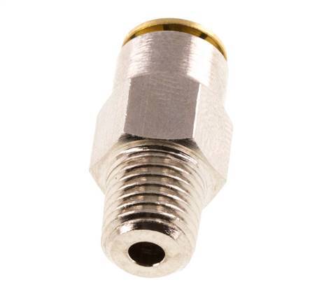 4mm x M 8 x 1 (konisch) Steckverschraubung mit Außengewinde Messing NBRHochdruck [2 Stück]