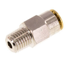 4mm x M 8 x 1 (konisch) Steckverschraubung mit Außengewinde Messing NBRHochdruck [2 Stück]