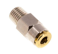 4mm x M 8 x 1 (konisch) Steckverschraubung mit Außengewinde Messing NBRHochdruck [2 Stück]
