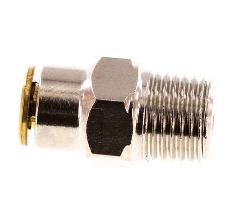 4mm x M 10 x 1 (konisch) Steckverschraubung mit Außengewinde Messing NBRHochdruck [2 Stück]