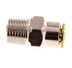 4mm x M 10 x 1 (konisch) Steckverschraubung mit Außengewinde Messing NBRHochdruck [2 Stück]