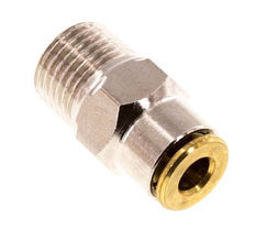 4mm x M 10 x 1 (konisch) Steckverschraubung mit Außengewinde Messing NBRHochdruck [2 Stück]