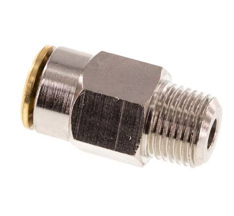 6mm x R1/8'' Steckverschraubung mit Außengewinde Messing NBRHochdruck [2 Stück]