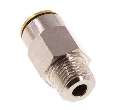6mm x R1/8'' Steckverschraubung mit Außengewinde Messing NBRHochdruck [2 Stück]