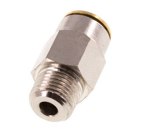 6mm x R1/8'' Push-in Fitting with Male Threads Brass NBRHigh Pressure [2 Pieces]