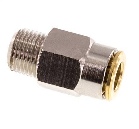 6mm x R1/8'' Steckverschraubung mit Außengewinde Messing NBRHochdruck [2 Stück]