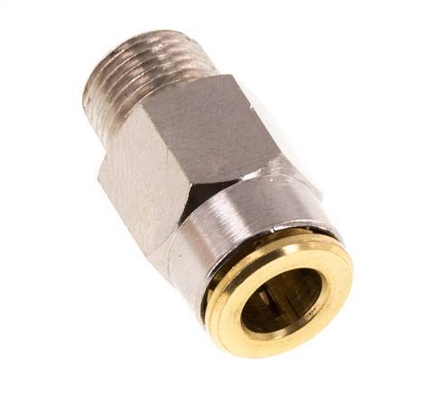 6mm x R1/8'' Steckverschraubung mit Außengewinde Messing NBRHochdruck [2 Stück]