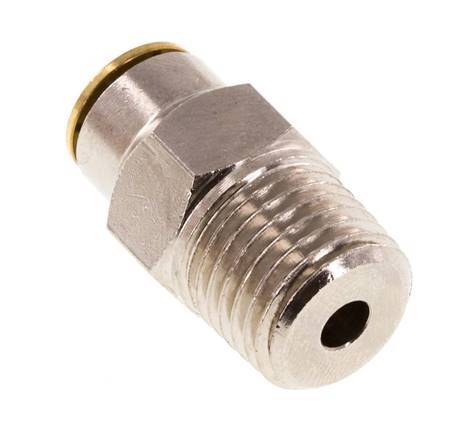 6mm x R1/4'' Steckverschraubung mit Außengewinde Messing NBRHochdruck [2 Stück]