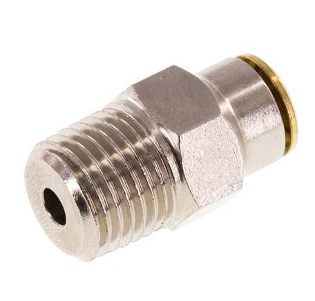 6mm x R1/4'' Steckverschraubung mit Außengewinde Messing NBRHochdruck [2 Stück]