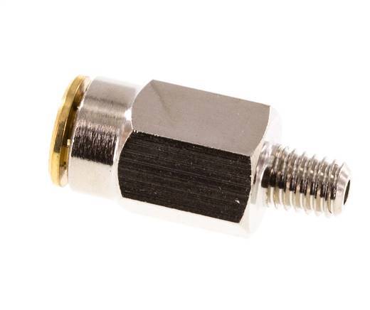 6mm x M 6 (konisch) Steckverschraubung mit Außengewinde Messing NBRHochdruck [2 Stück]