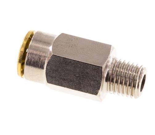 6mm x M 8 x 1 (konisch) Steckverschraubung mit Außengewinde Messing NBRHochdruck [2 Stück]