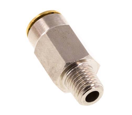 6mm x M 8 x 1 (konisch) Steckverschraubung mit Außengewinde Messing NBRHochdruck [2 Stück]