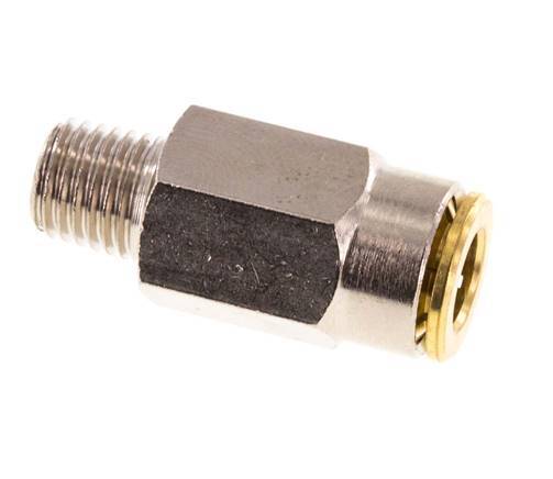6mm x M 8 x 1 (konisch) Steckverschraubung mit Außengewinde Messing NBRHochdruck [2 Stück]