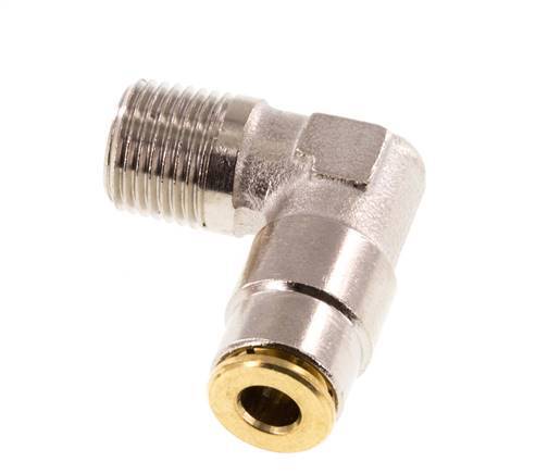 4mm x R1/8'' 90deg Winkel Steckverschraubung mit Außengewinde Messing NBRHochdruck [2 Stück]