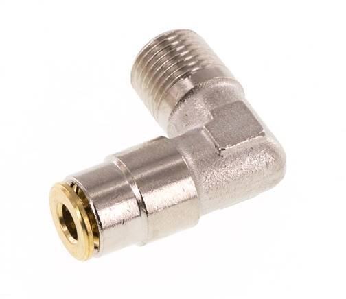 4mm x R1/8'' 90deg Winkel Steckverschraubung mit Außengewinde Messing NBRHochdruck [2 Stück]